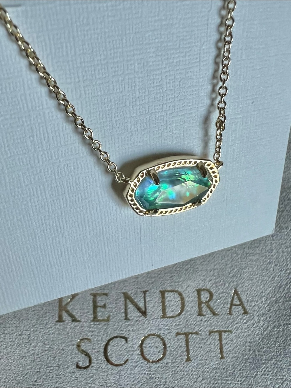 NWT Kendra Scott Elisa Abalone Gold Necklace - Picture 4 of 6